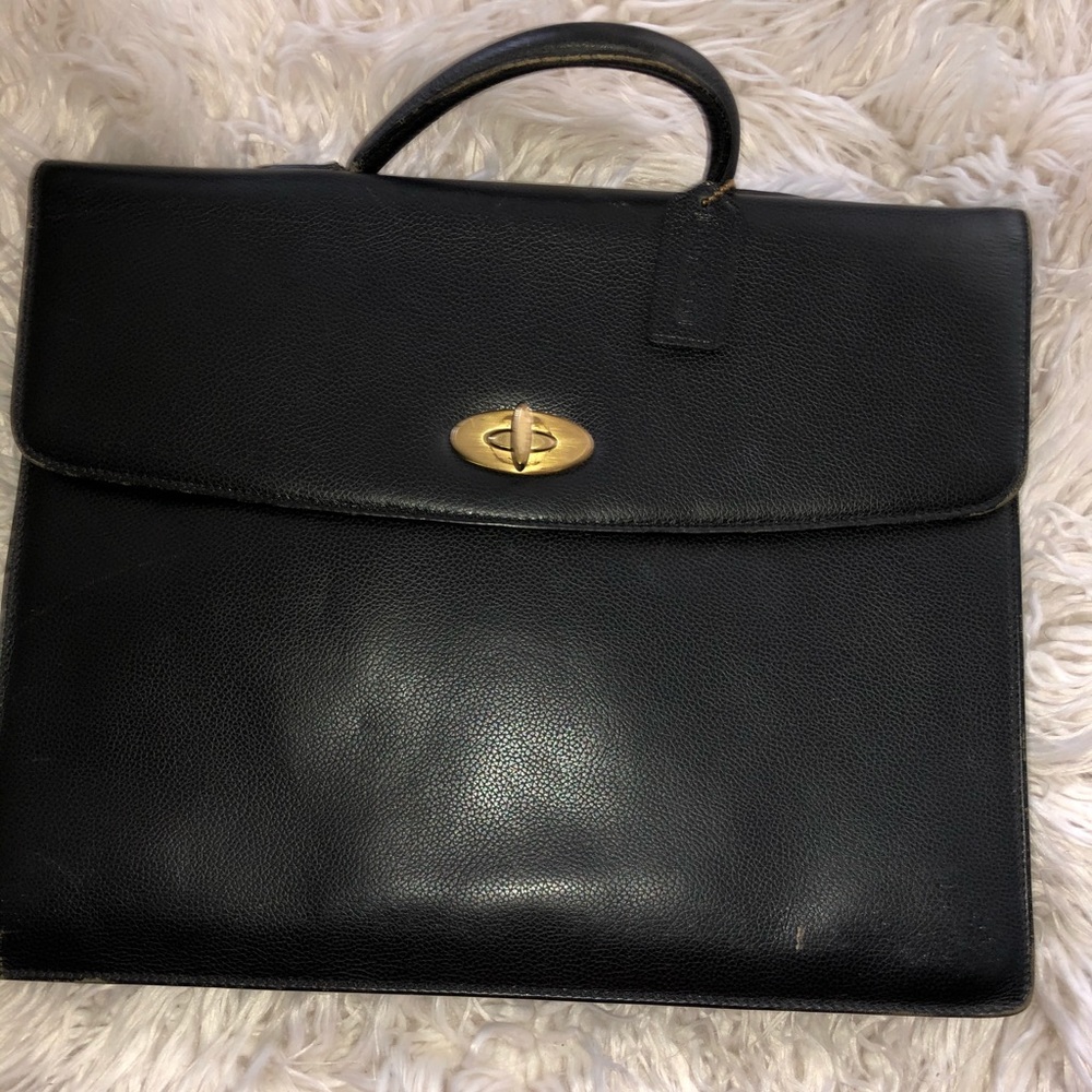 Leather Coach briefcase